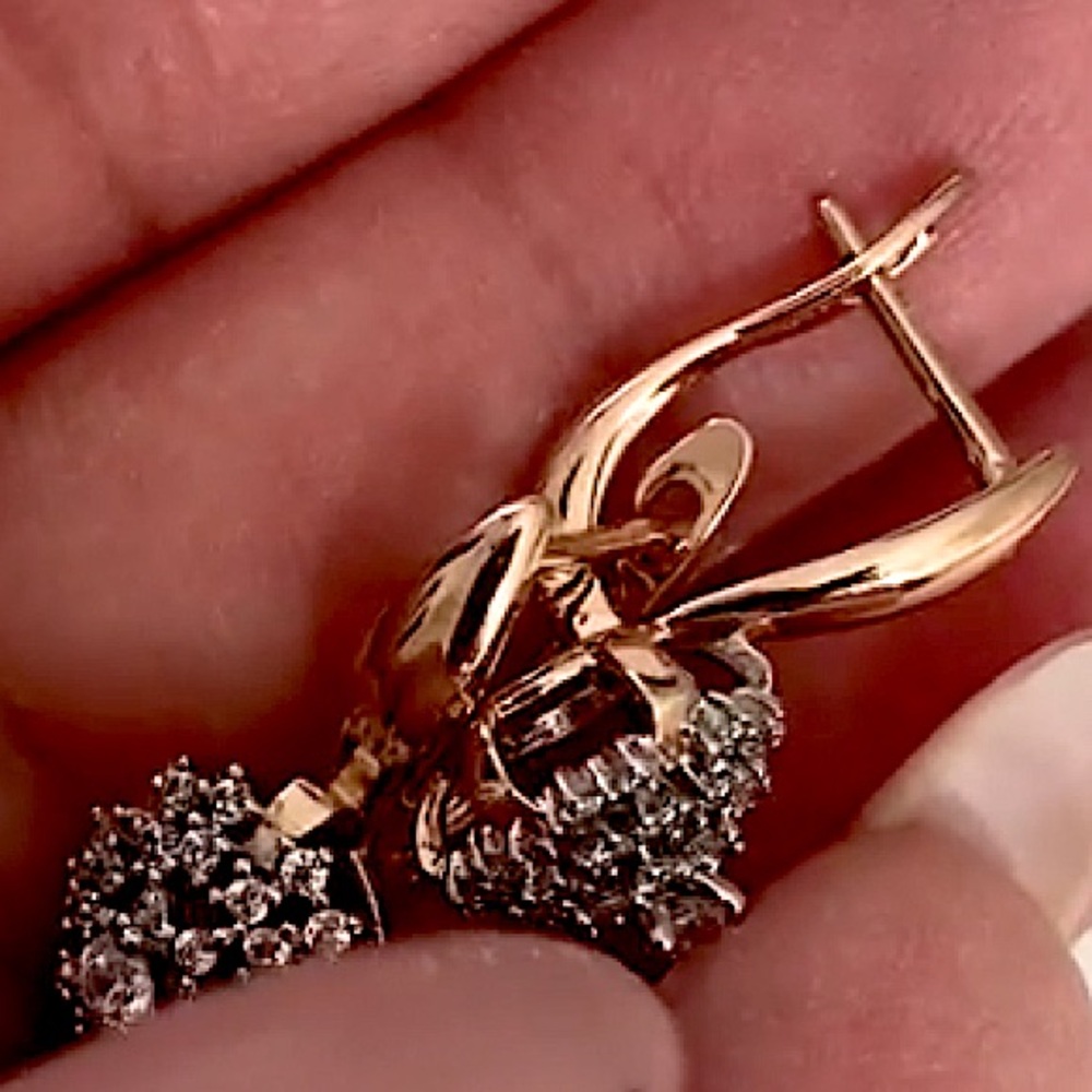 New earrings gold filled 18K Cubic zirconium - Picture 4 of 17